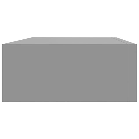 vidaXL Wall-mounted Drawer Shelf Grey 40x23.5x10cm MDF