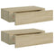 vidaXL Wall-mounted Drawer Shelves 2 pcs Oak 40x23.5x10cm MDF