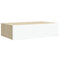 vidaXL Wall-mounted Drawer Shelf Oak and White 40x23.5x10cm MDF