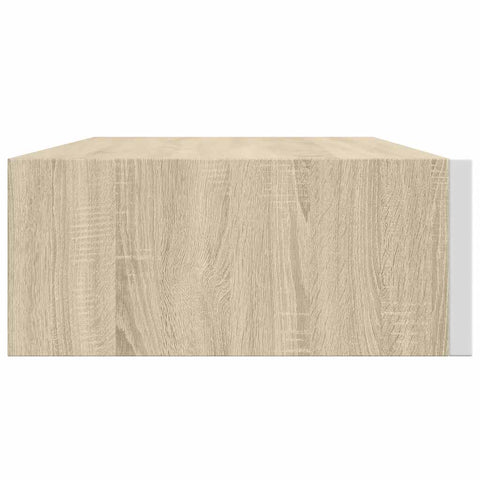 vidaXL Wall-mounted Drawer Shelf Oak and White 40x23.5x10cm MDF