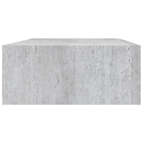 vidaXL Wall-mounted Drawer Shelf Concrete Grey 40x23.5x10cm MDF