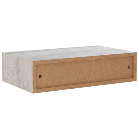 vidaXL Wall-mounted Drawer Shelf Concrete Grey 40x23.5x10cm MDF