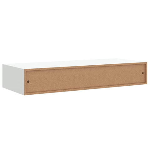 vidaXL Wall-mounted Drawer Shelf White 60x23.5x10 cm MDF