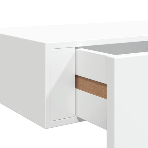 vidaXL Wall-mounted Drawer Shelf White 60x23.5x10 cm MDF