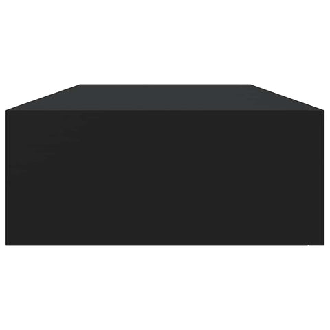vidaXL Wall-mounted Drawer Shelf Black 60x23.5x10cm MDF