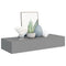 vidaXL Wall-mounted Drawer Shelf Grey 60x23.5x10cm MDF