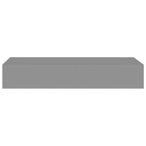 vidaXL Wall-mounted Drawer Shelf Grey 60x23.5x10cm MDF