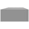 vidaXL Wall-mounted Drawer Shelf Grey 60x23.5x10cm MDF