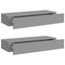 vidaXL Wall-mounted Drawer Shelves 2 pcs Grey 60x23.5x10cm MDF