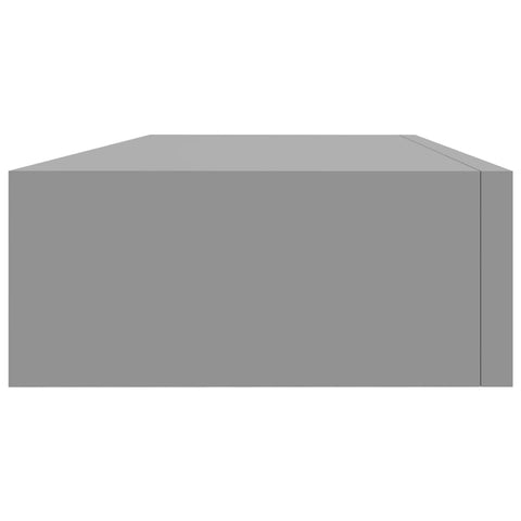 vidaXL Wall-mounted Drawer Shelves 2 pcs Grey 60x23.5x10cm MDF