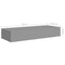 vidaXL Wall-mounted Drawer Shelves 2 pcs Grey 60x23.5x10cm MDF