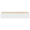 vidaXL Wall-mounted Drawer Shelf Oak and White 60x23.5x10cm MDF