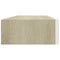 vidaXL Wall Drawer Shelves 2 pcs Oak and White 60x23.5x10cm MDF