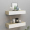 vidaXL Wall Drawer Shelves 2 pcs Oak and White 60x23.5x10cm MDF