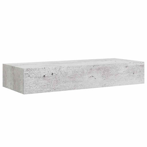 vidaXL Wall Drawer Shelves 2 pcs Concrete Grey 60x23.5x10cm MDF