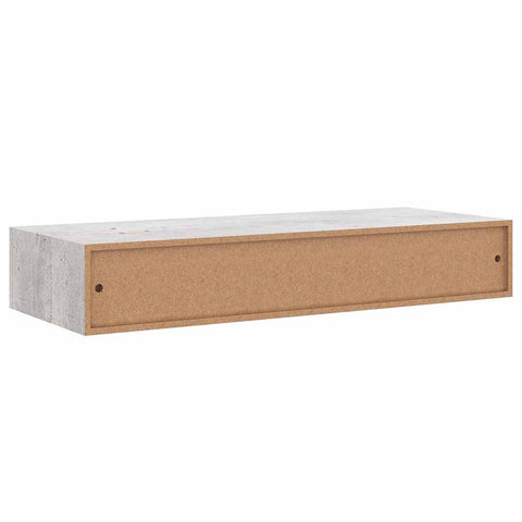 vidaXL Wall Drawer Shelves 2 pcs Concrete Grey 60x23.5x10cm MDF