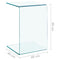 vidaXL Side Table 40x40x60 cm Tempered Glass