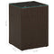 vidaXL Side Table with Glass Top Brown 35x35x52 cm Poly Rattan