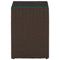vidaXL Side Tables 3 pcs with Glass Top Brown Poly Rattan