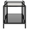 vidaXL Tea Tables 2 pcs Tempered Glass Black