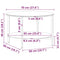 vidaXL Tea Table Black and Transparent 70 cm Tempered Glass