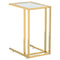 vidaXL Computer Side Table Transparent 50x35x65 cm Tempered Glass