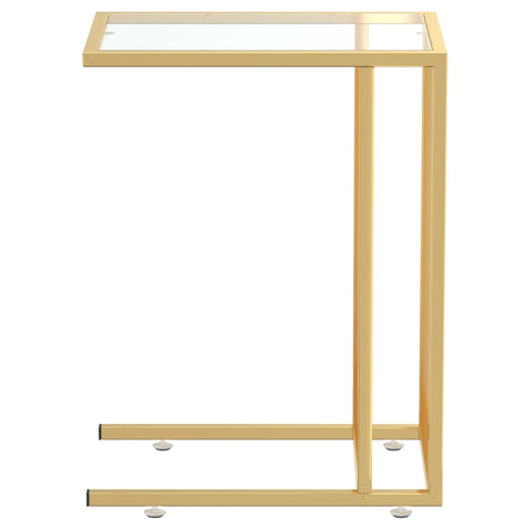 vidaXL Computer Side Table Transparent 50x35x65 cm Tempered Glass