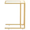 vidaXL Computer Side Table Transparent 50x35x65 cm Tempered Glass