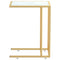 vidaXL Computer Side Table White Marble 50x35x65 cm Tempered Glass