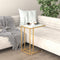 vidaXL Computer Side Table White Marble 50x35x65 cm Tempered Glass