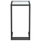 vidaXL Computer Side Table Transparent 50x35x65 cm Tempered Glass