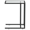 vidaXL Computer Side Table Transparent 50x35x65 cm Tempered Glass