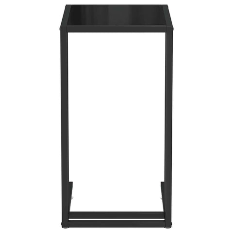 vidaXL Computer Side Table Black 50x35x65 cm Tempered Glass