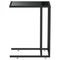 vidaXL Computer Side Table Black 50x35x65 cm Tempered Glass