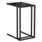 vidaXL Computer Side Table Black 50x35x65 cm Tempered Glass