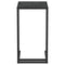vidaXL Computer Side Table Black Marble 50x35x65 cm Tempered Glass