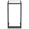 vidaXL Computer Side Table White Marble 50x35x65 cm Tempered Glass