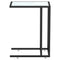 vidaXL Computer Side Table White Marble 50x35x65 cm Tempered Glass