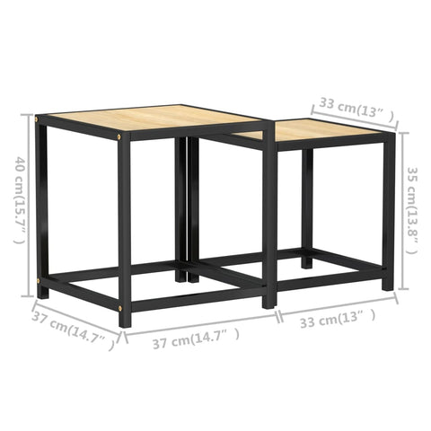 vidaXL Tea Tables 2 pcs MDF Sonoma Oak