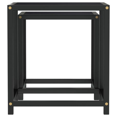vidaXL Tea Tables 2 pcs MDF Black
