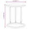 vidaXL Side Table Gold and Transparent 45 cm Tempered Glass