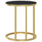 vidaXL Side Table Gold and Black 45 cm Tempered Glass