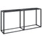 vidaXL Console Table Black Marble 160x35x75.5cm Tempered Glass
