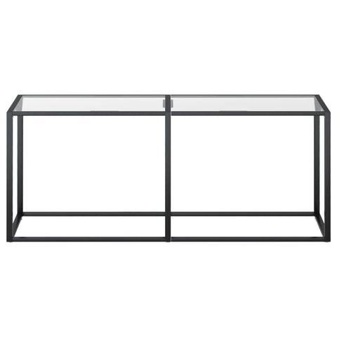 vidaXL Console Table Transparent 180x35x75.5cm Tempered Glass