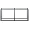vidaXL Console Table Transparent 180x35x75.5cm Tempered Glass