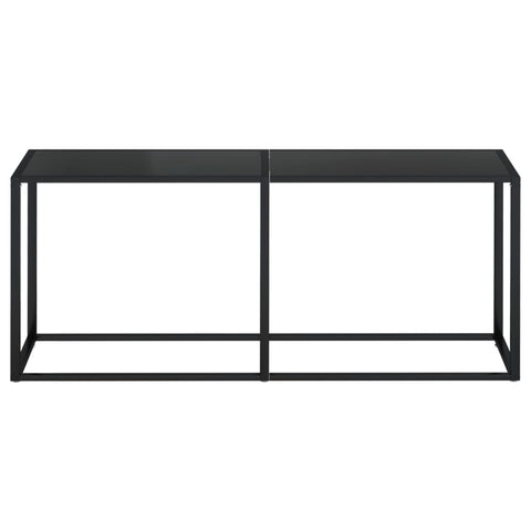 vidaXL Console Table Black 180x35x75.5cm Tempered Glass