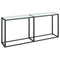 vidaXL Console Table White Marble 180x35x75.5cm Tempered Glass