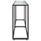 vidaXL Console Table White Marble 180x35x75.5cm Tempered Glass