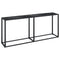 vidaXL Console Table Black Marble 180x35x75.5cm Tempered Glass