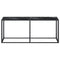 vidaXL Console Table Black Marble 180x35x75.5cm Tempered Glass
